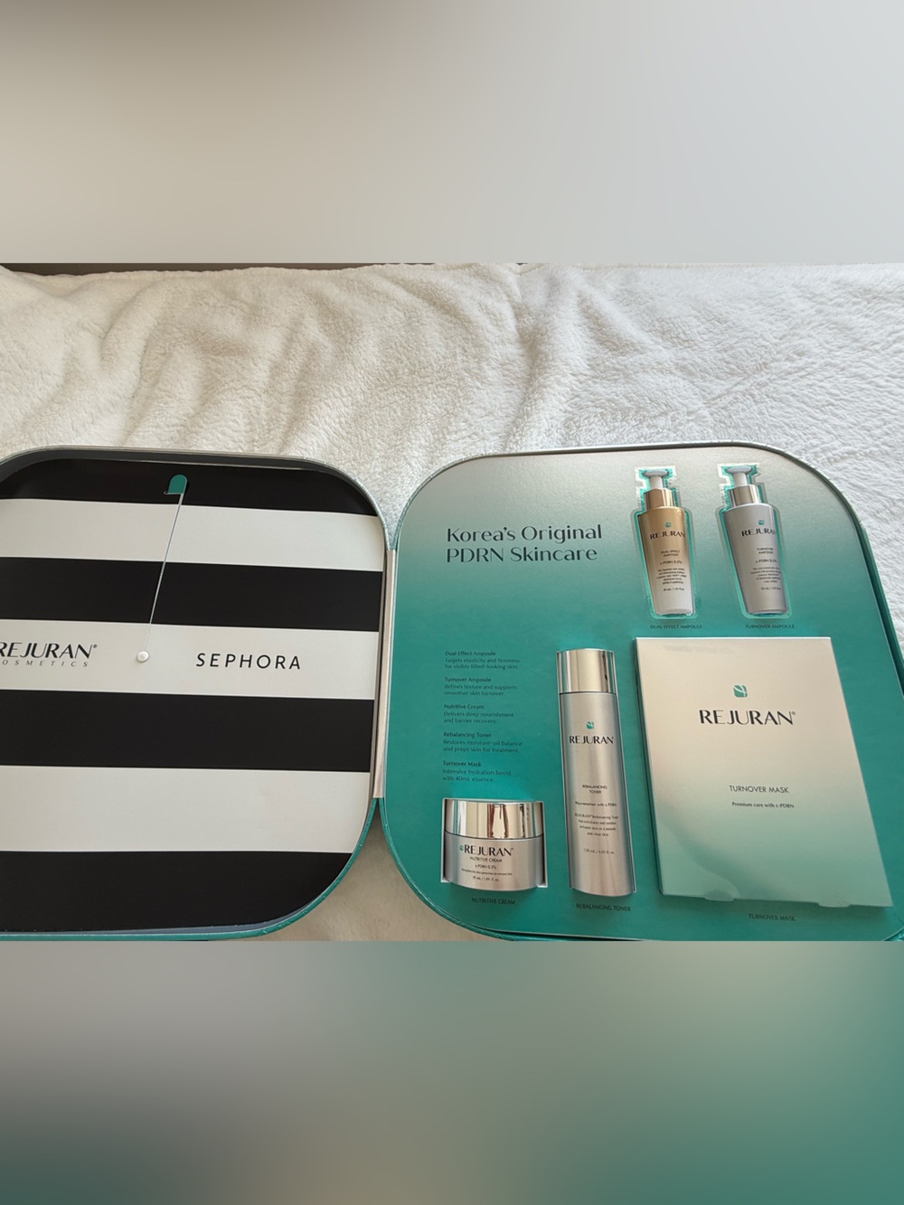 Rejuran Women Skincare Set — Nutrive Cream, Toner, Ampoules, and Face Mask